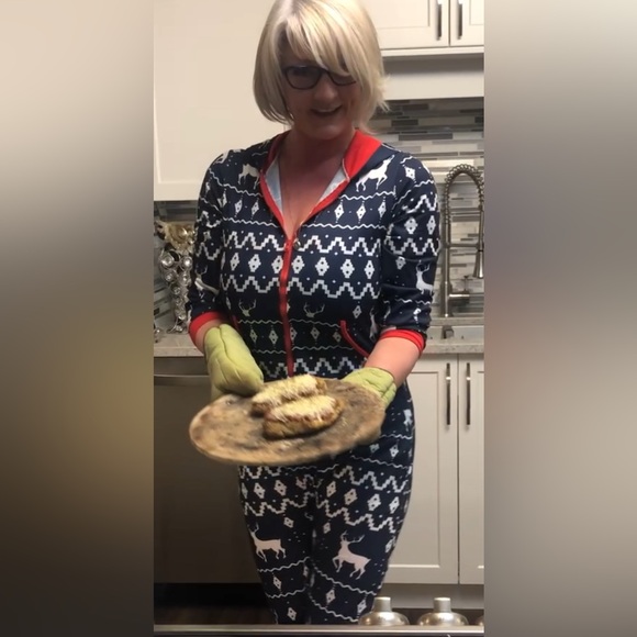 PTP 20 inches 34 inches from shoulder to crotch inseam is 28” Christmas onesie - Picture 9 of 11